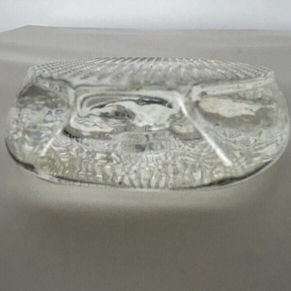 Crystal Owl Swedish Konst Glashyttan Urshult Clear Paperweight - Picture 8 of 10